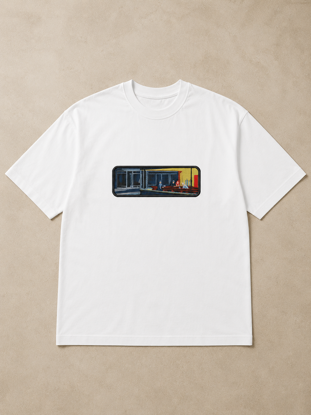 Nighthawks Oversized Tee — White