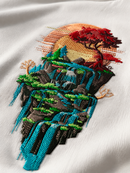 Floating Isle Oversized Tee — White