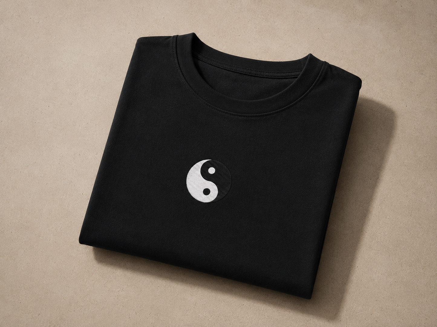 Yin Yang Oversized Tee — Black