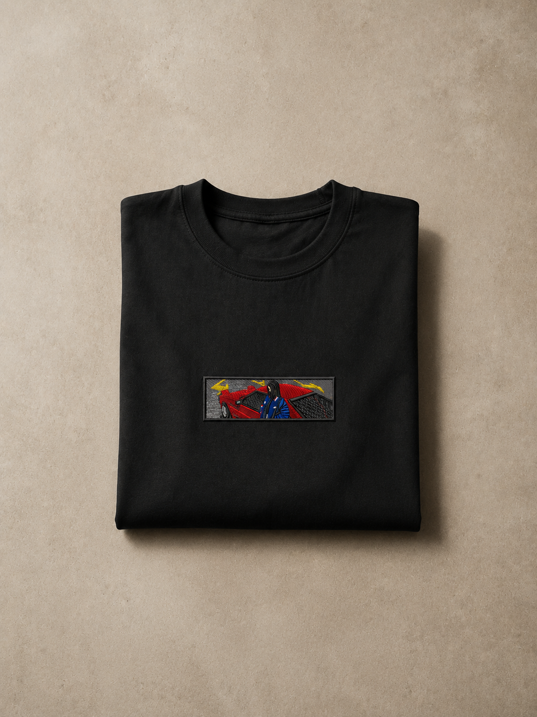 Midnight Drive Oversized Tee — Black