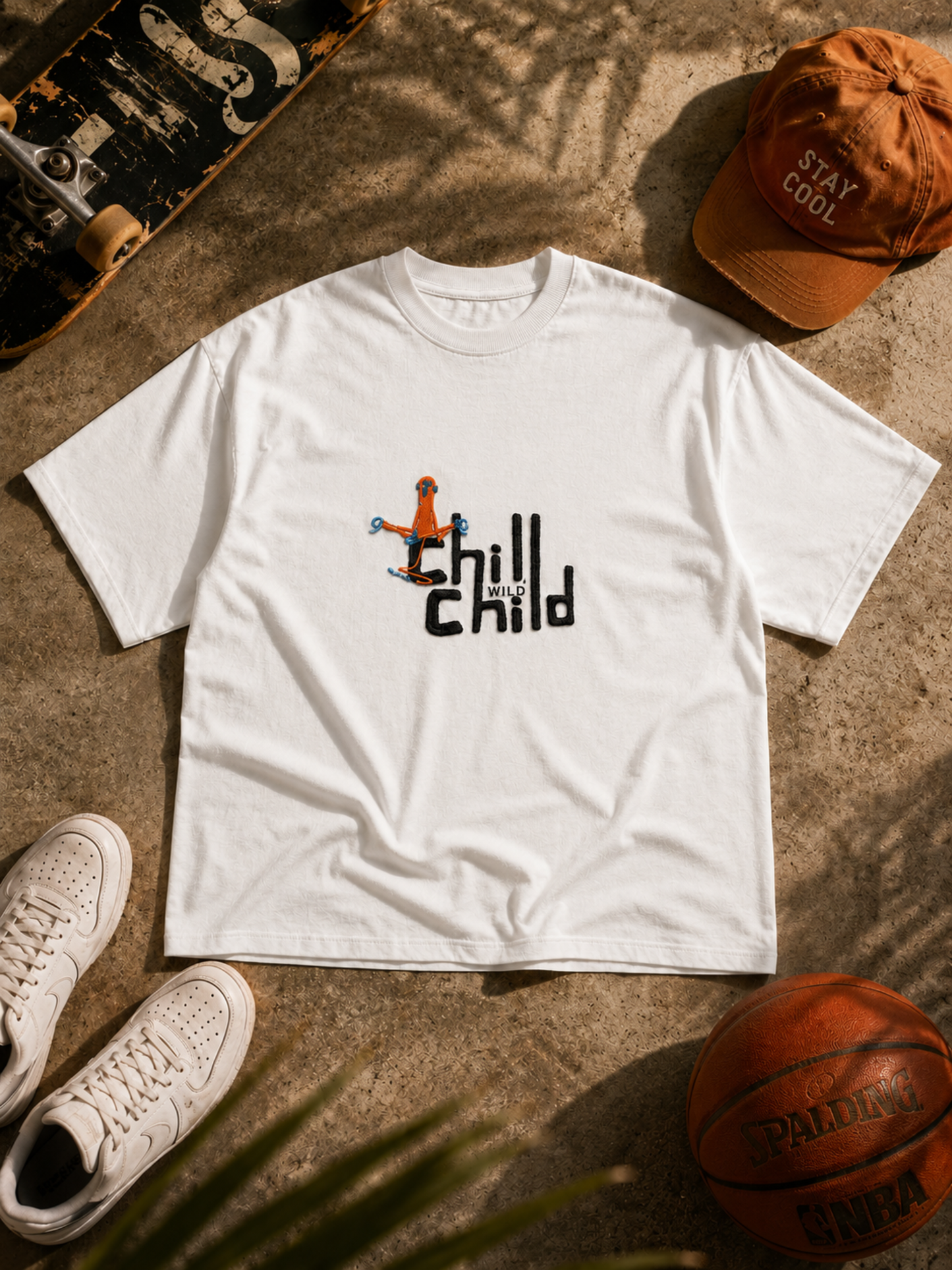 Chill Wild Child Logo Tee — White