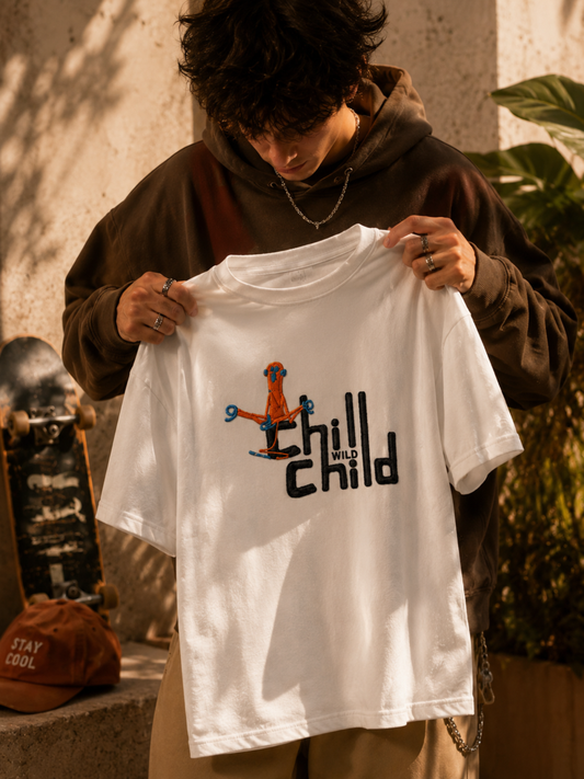 Chill Wild Child Logo Tee — White