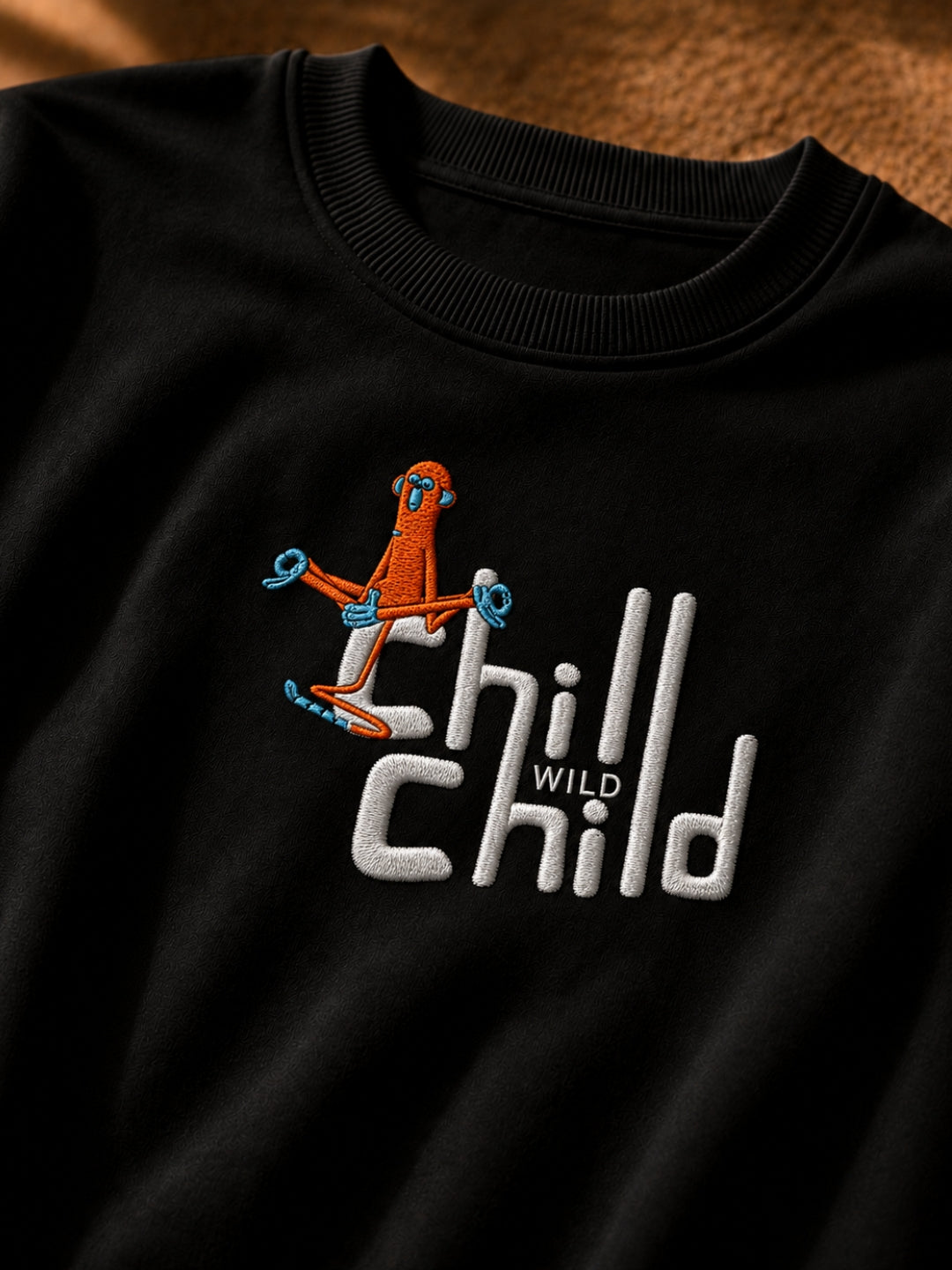 Chill Wild Child Heavyweight Tee — Black