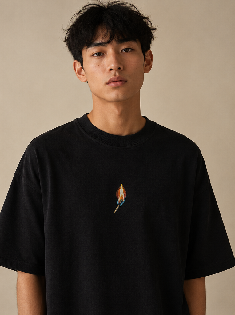 Burning Matchstick Oversized Tee