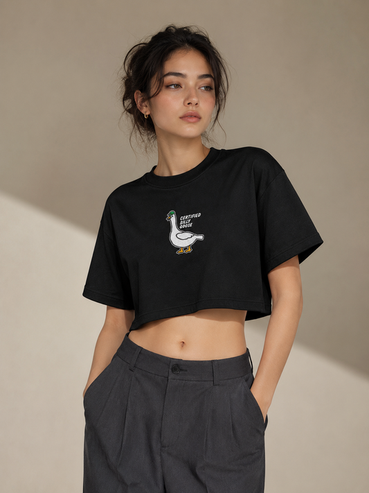 Certified Silly Goose Crop Tee