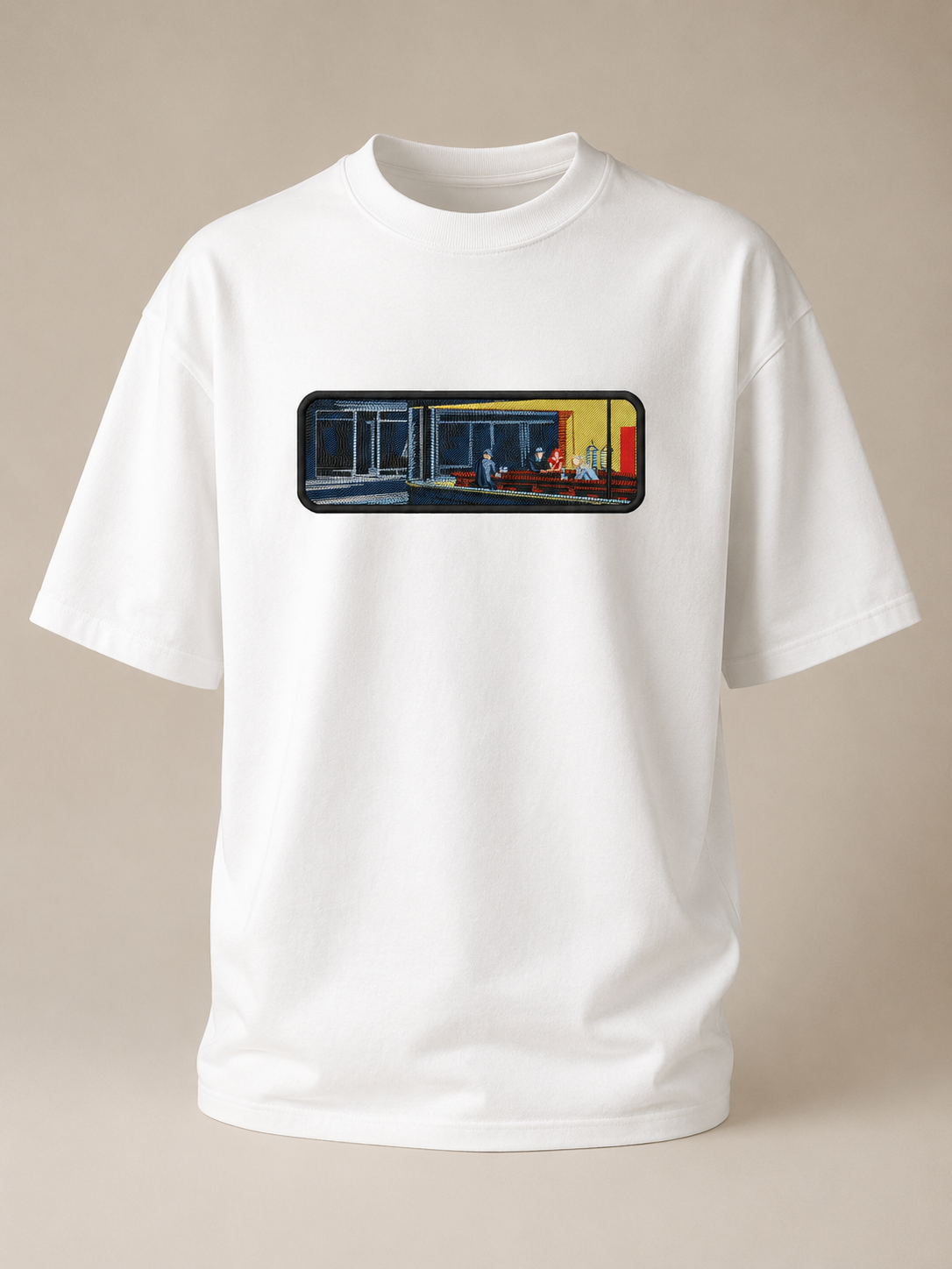 Nighthawks Oversized Tee — White