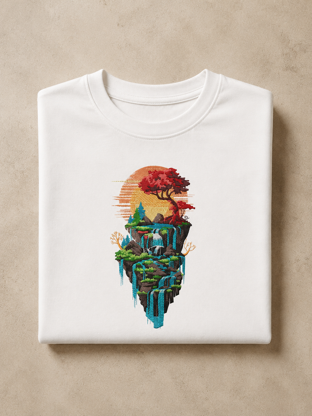 Floating Isle Oversized Tee — White