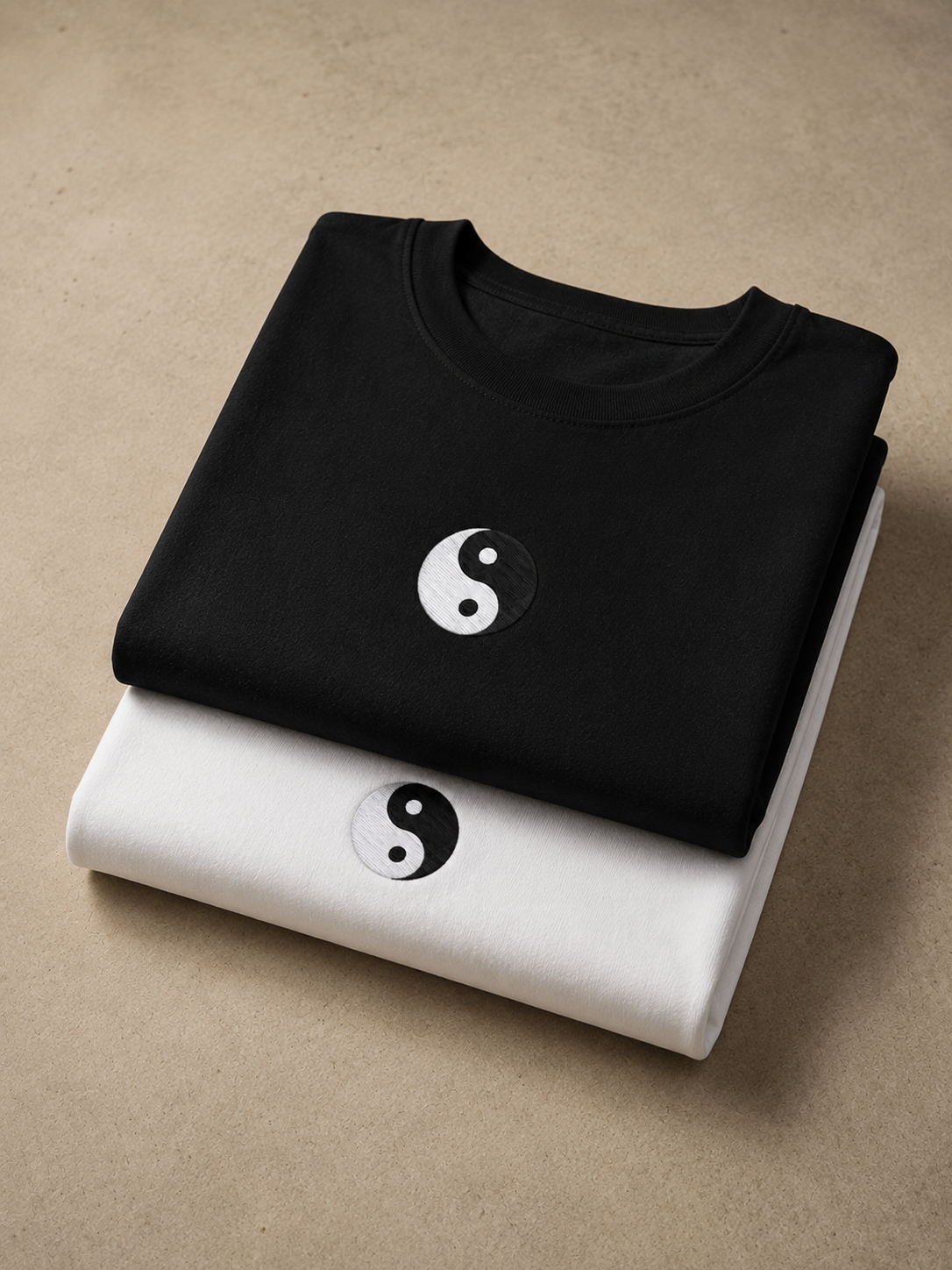 Yin Yang Oversized Tee — Black