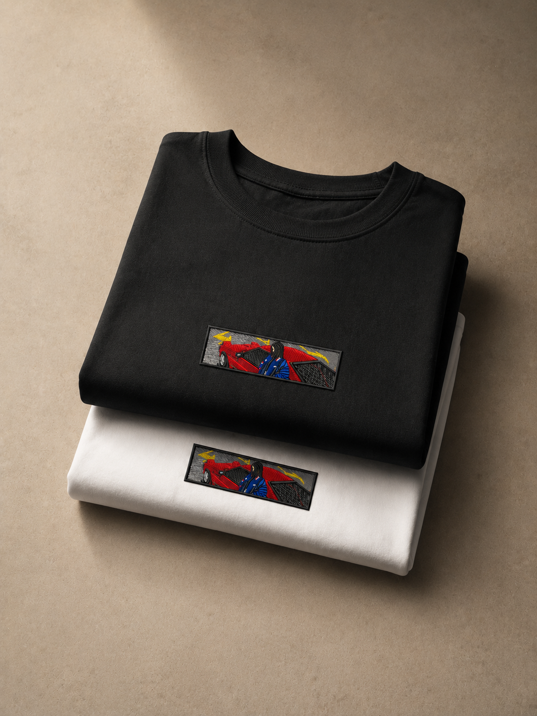 Midnight Drive Oversized Tee — Black
