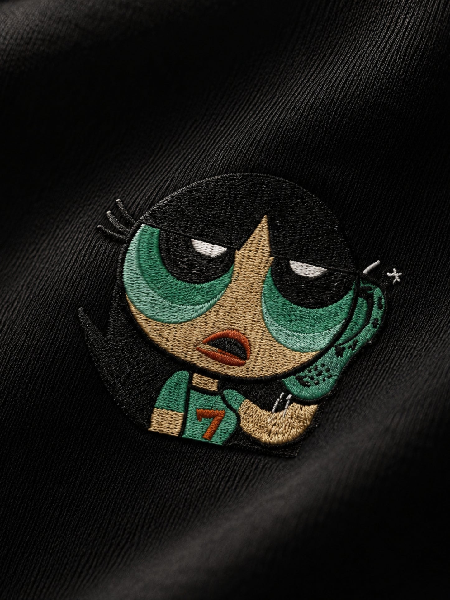 Powderpuff Girls Crop Tee — Black