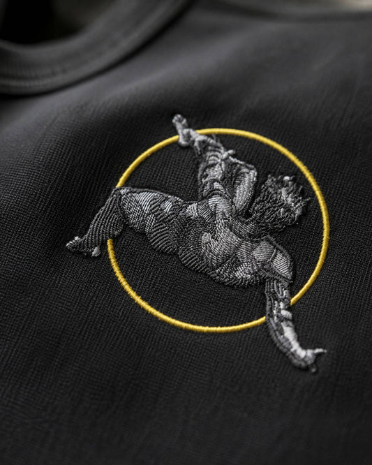 Fallen Angel Oversized Tee — Black