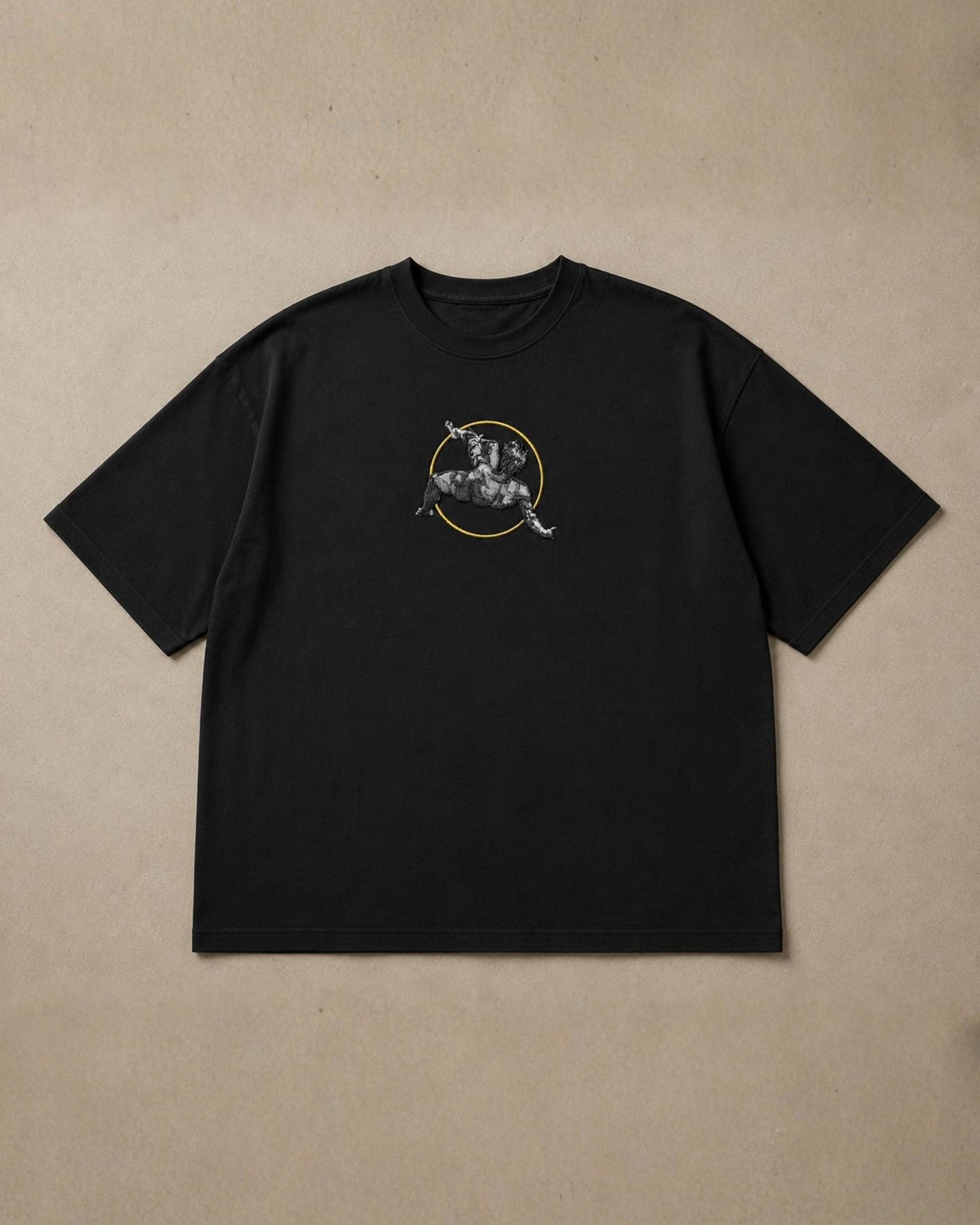 Fallen Angel Oversized Tee — Black